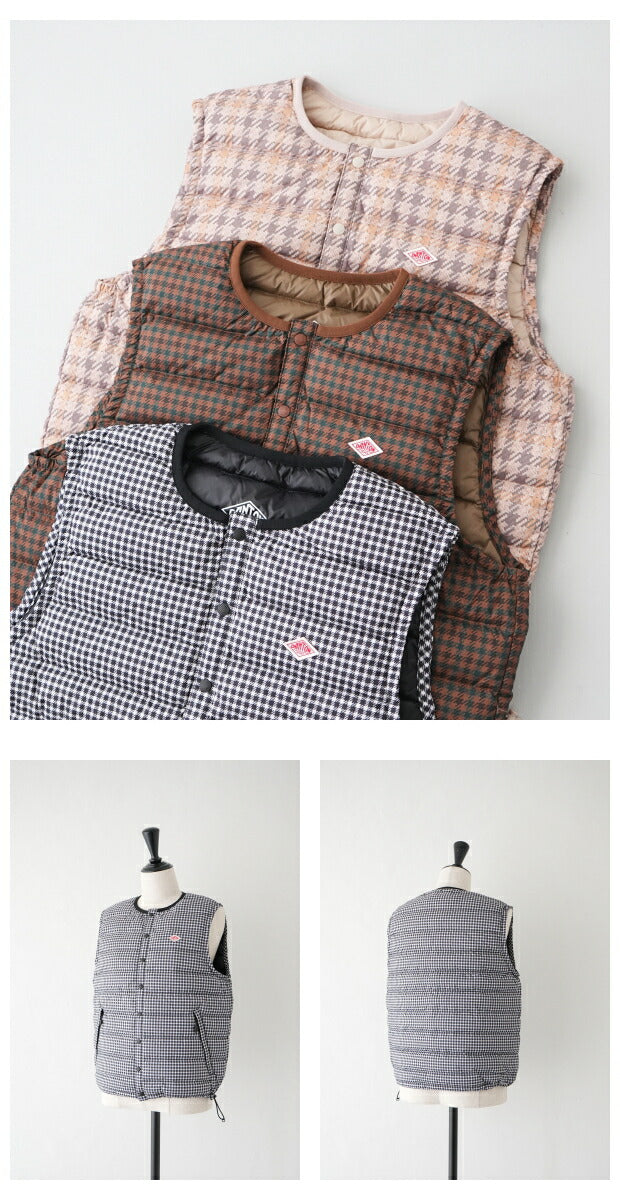 ダントンインナーダウンクルーネックベスト(DT-A0002NNF)NYLONTAFFETAINNERDOWNCREWNECKVESTDANTON(レディース)*送料無料*【後払い決済不可】*
