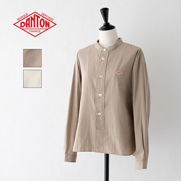 ダントンバンドカラー長袖シャツ(DT-B0341MUG)WASHERBROADBANDCOLLARSHIRTDANTON(レディース)【2025秋冬】*送料無料*【後払い決済不可】*