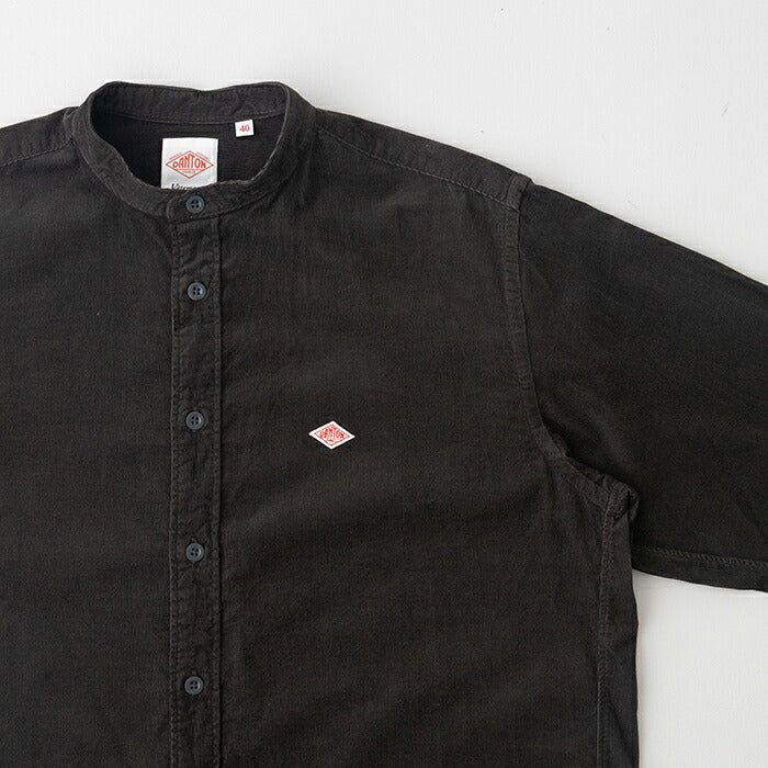ダントンコーデュロイバンドカラーシャツ(DT-B0291MCD)21WALECORDUROYBANDCOLLARSHIRTL/SDANTON(メンズ)【2025秋冬】*送料無料*【後払い決済不可】*