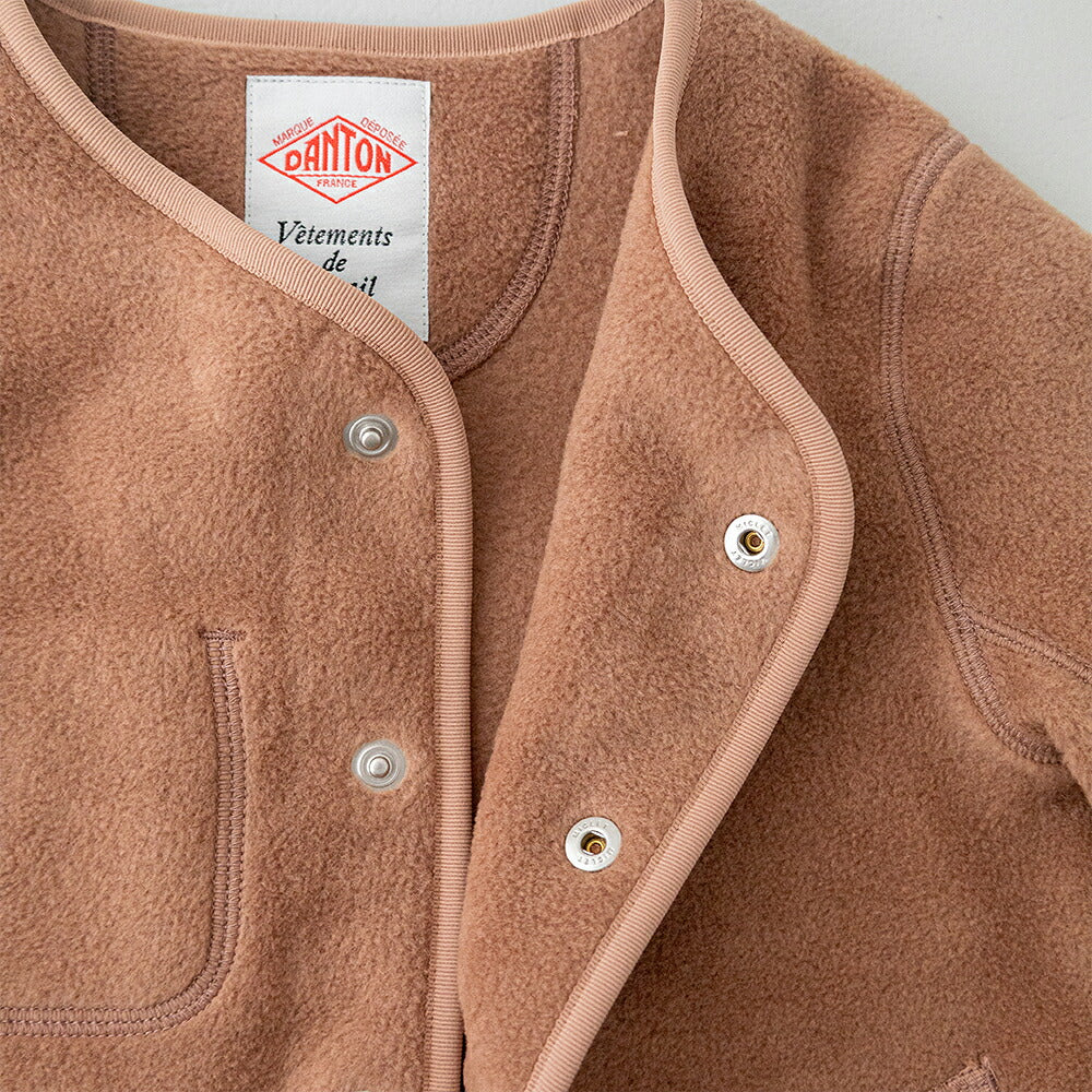 ダントン キッズ フリース カラーレスジャケット (DT-A0050) KIDS SWEAT T-SHIRT DANTON(キッズ)