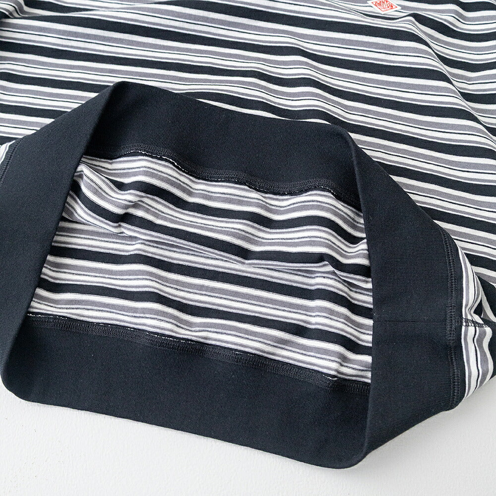 ダントン コットンポリエステル ボーダースウェットTシャツ (DT-C0204 TCB) T/C OPEN END JERSEY SWEAT T-SHIRT DANTON(メンズ)