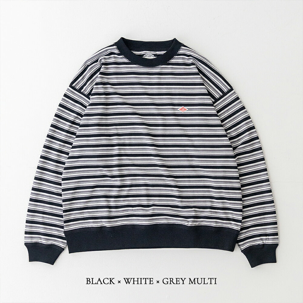 ダントン コットンポリエステル ボーダースウェットTシャツ (DT-C0204 TCB) T/C OPEN END JERSEY SWEAT T-SHIRT DANTON(メンズ)