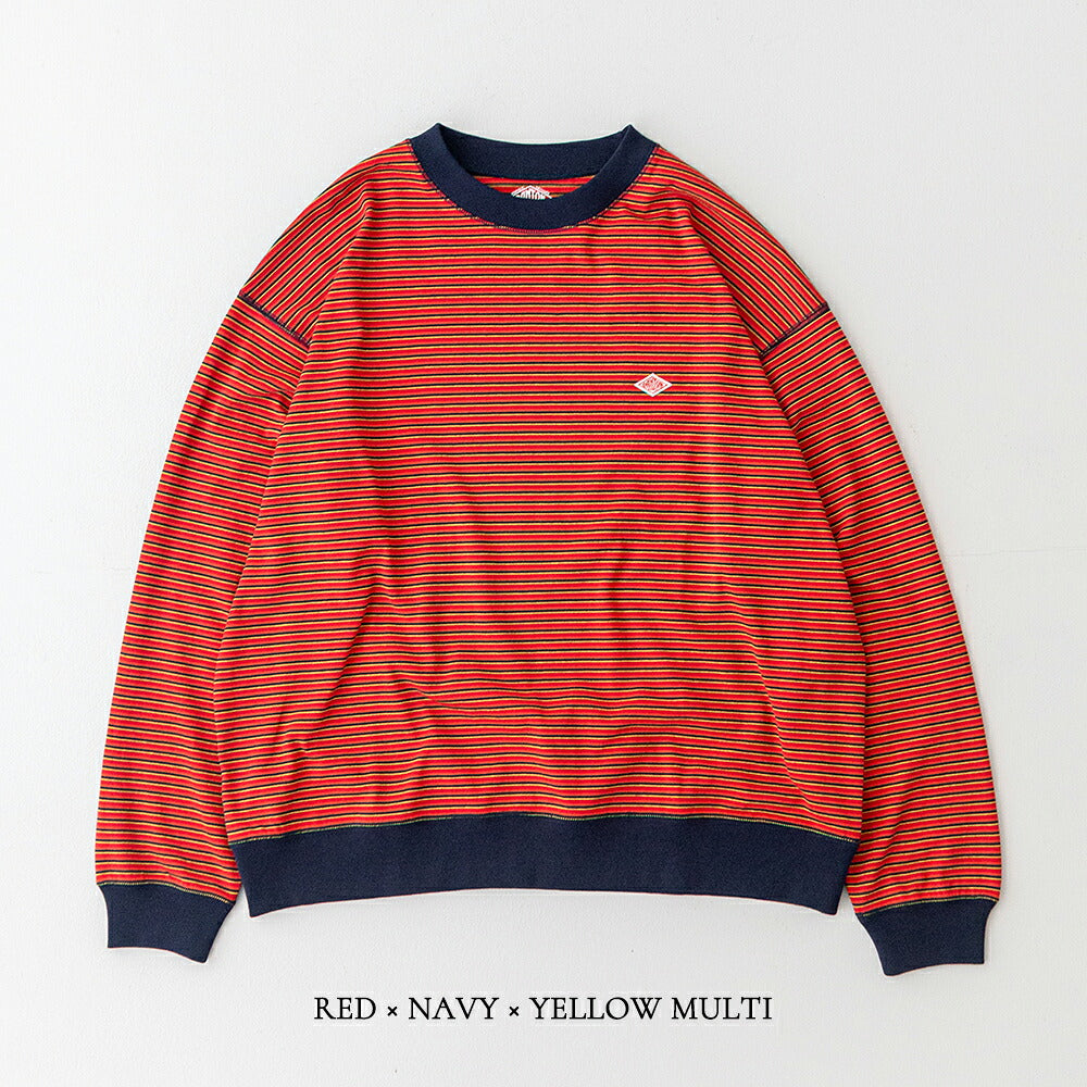 ダントン コットンポリエステル ボーダースウェットTシャツ (DT-C0204 TCB) T/C OPEN END JERSEY SWEAT T-SHIRT DANTON(メンズ)