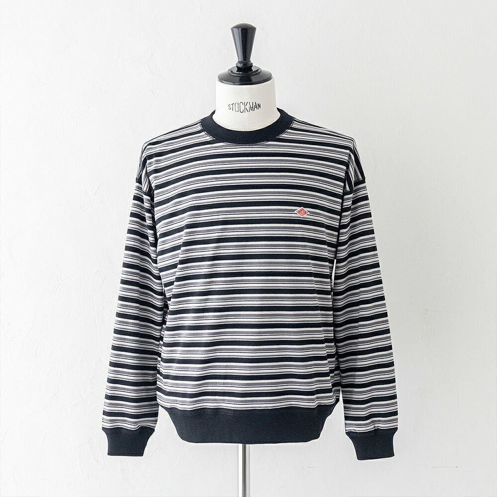 ダントン コットンポリエステル ボーダースウェットTシャツ (DT-C0204 TCB) T/C OPEN END JERSEY SWEAT T-SHIRT DANTON(メンズ)