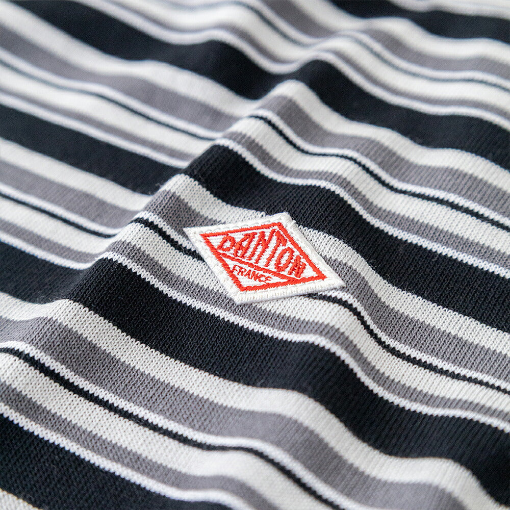 ダントン コットンポリエステル ボーダースウェットTシャツ (DT-C0204 TCB) T/C OPEN END JERSEY SWEAT T-SHIRT DANTON(メンズ)
