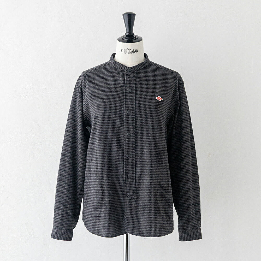 ダントン コットンフランネル バンドカラーシャツ (DT-B0279 CHK) FLANNEL BAND COLLAR SHIRT L/S DANTON(レディース)