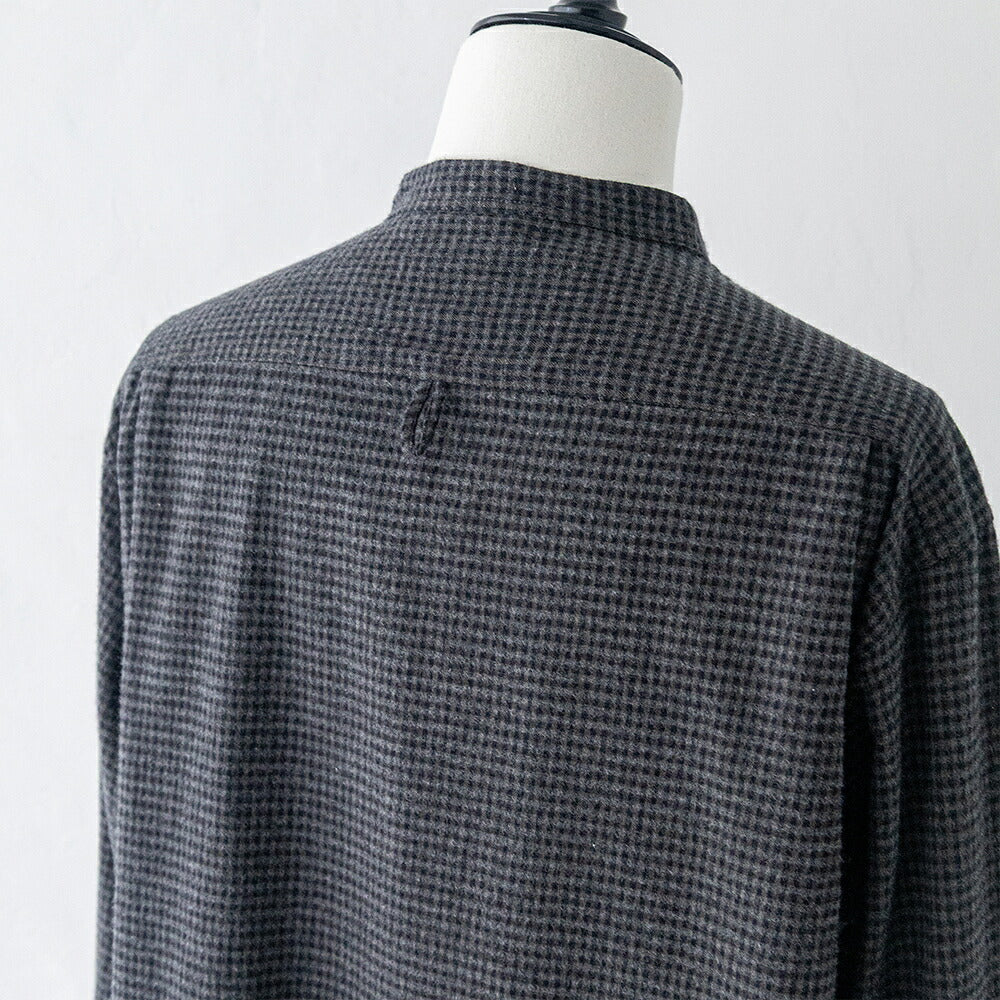 ダントン コットンフランネル バンドカラーシャツ (DT-B0279 CHK) FLANNEL BAND COLLAR SHIRT L/S DANTON(レディース)