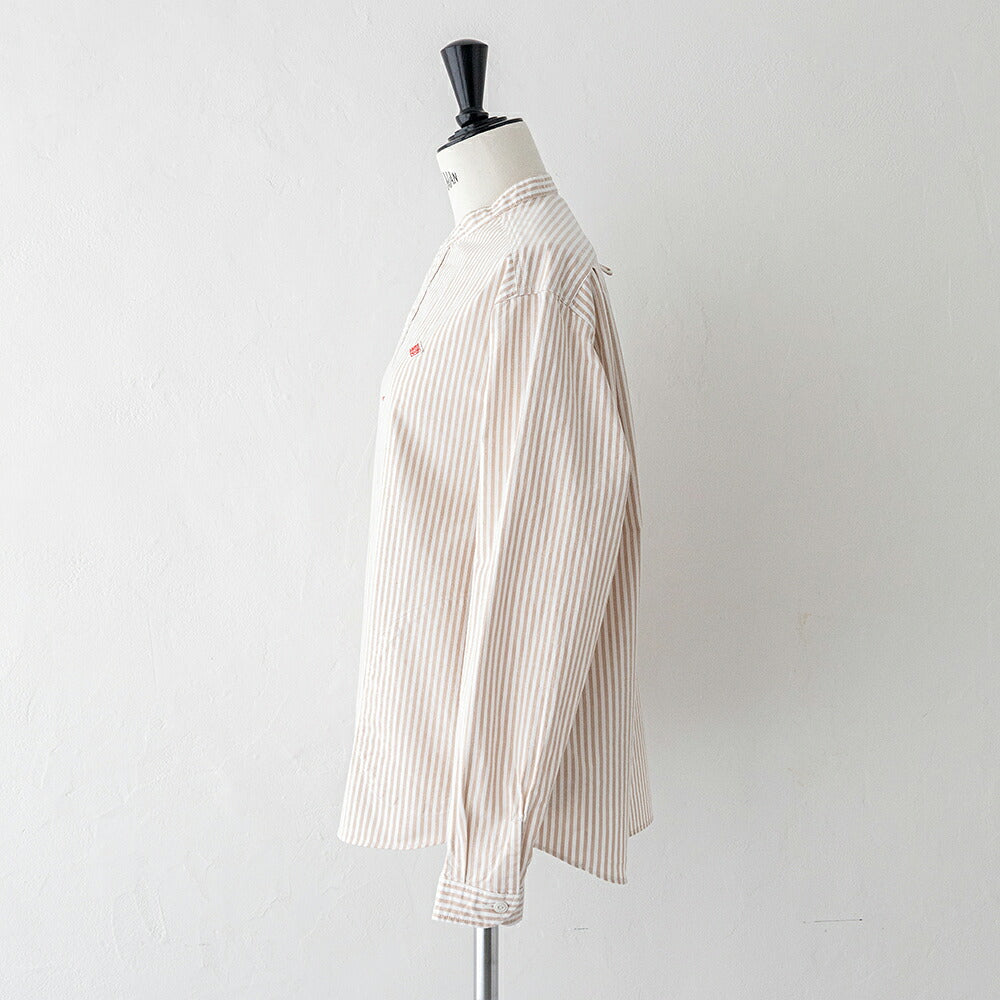 ダントン オックスフォード バンドカラー長袖シャツ (DT-B0279 OXP) OXFORD PLAID BAND COLLAR SHIRT L/S DANTON(レディース)