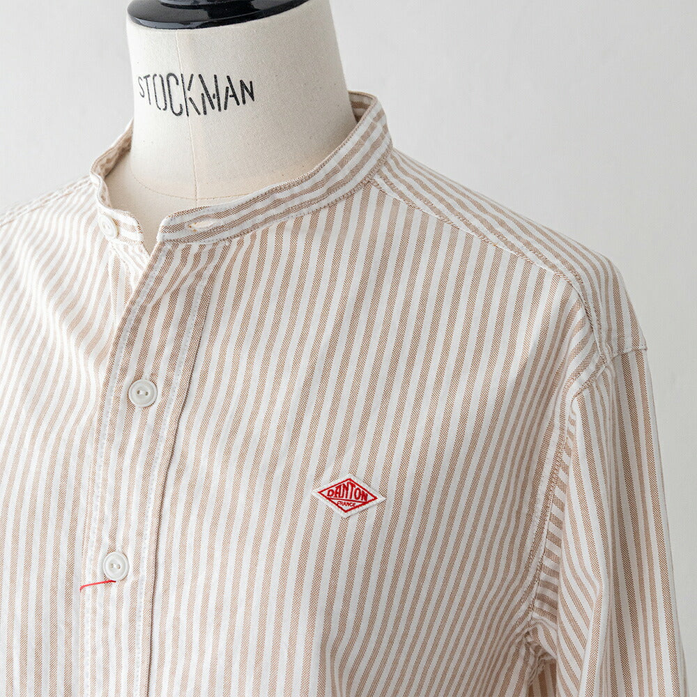 ダントン オックスフォード バンドカラー長袖シャツ (DT-B0279 OXP) OXFORD PLAID BAND COLLAR SHIRT L/S DANTON(レディース)
