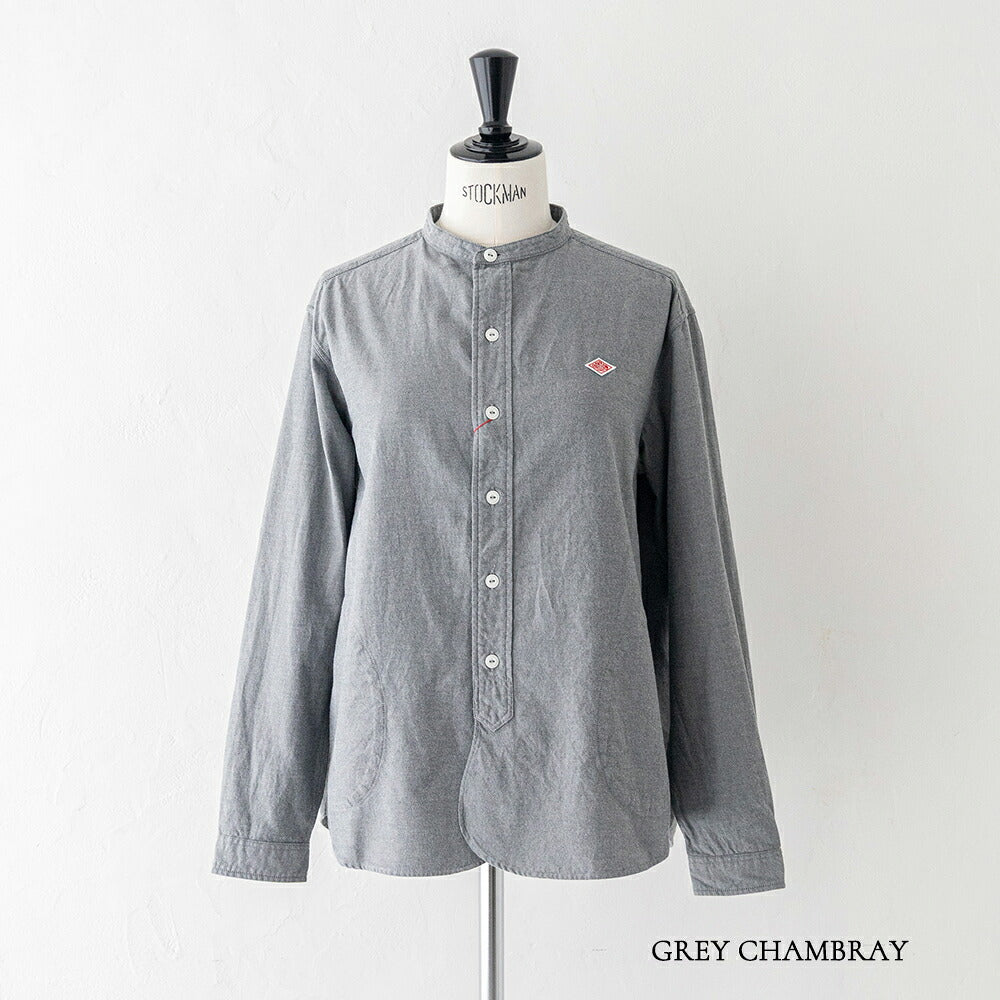 ダントン コットン フランネル バンドカラー 長袖シャツ (DT-B0279 VSS) COTTON FLANNEL BAND COLLAR SHIRT L/S DANTON(レディース)