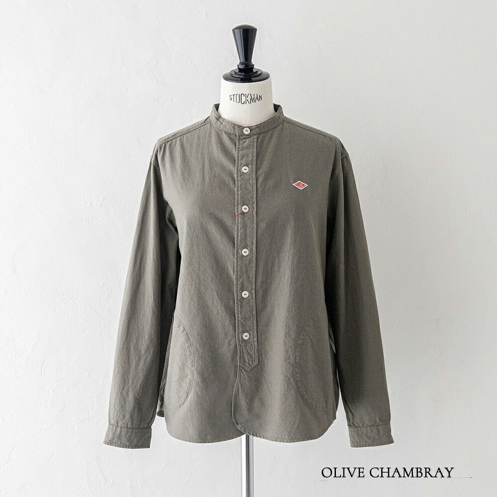 ダントン コットン フランネル バンドカラー 長袖シャツ (DT-B0279 VSS) COTTON FLANNEL BAND COLLAR SHIRT L/S DANTON(レディース)