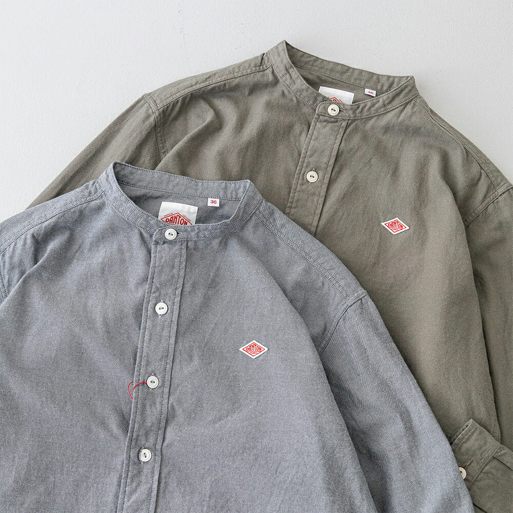 ダントン コットン フランネル バンドカラー 長袖シャツ (DT-B0279 VSS) COTTON FLANNEL BAND COLLAR SHIRT L/S DANTON(レディース)