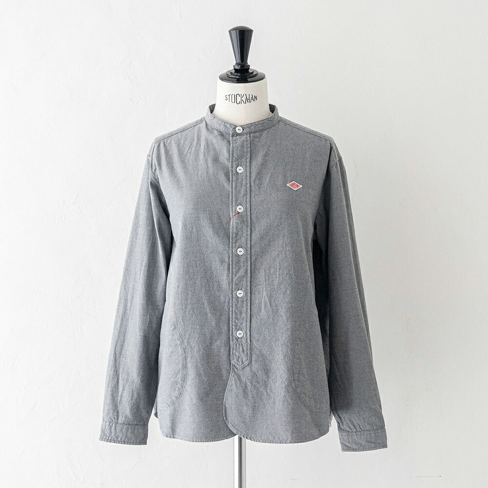 ダントン コットン フランネル バンドカラー 長袖シャツ (DT-B0279 VSS) COTTON FLANNEL BAND COLLAR SHIRT L/S DANTON(レディース)