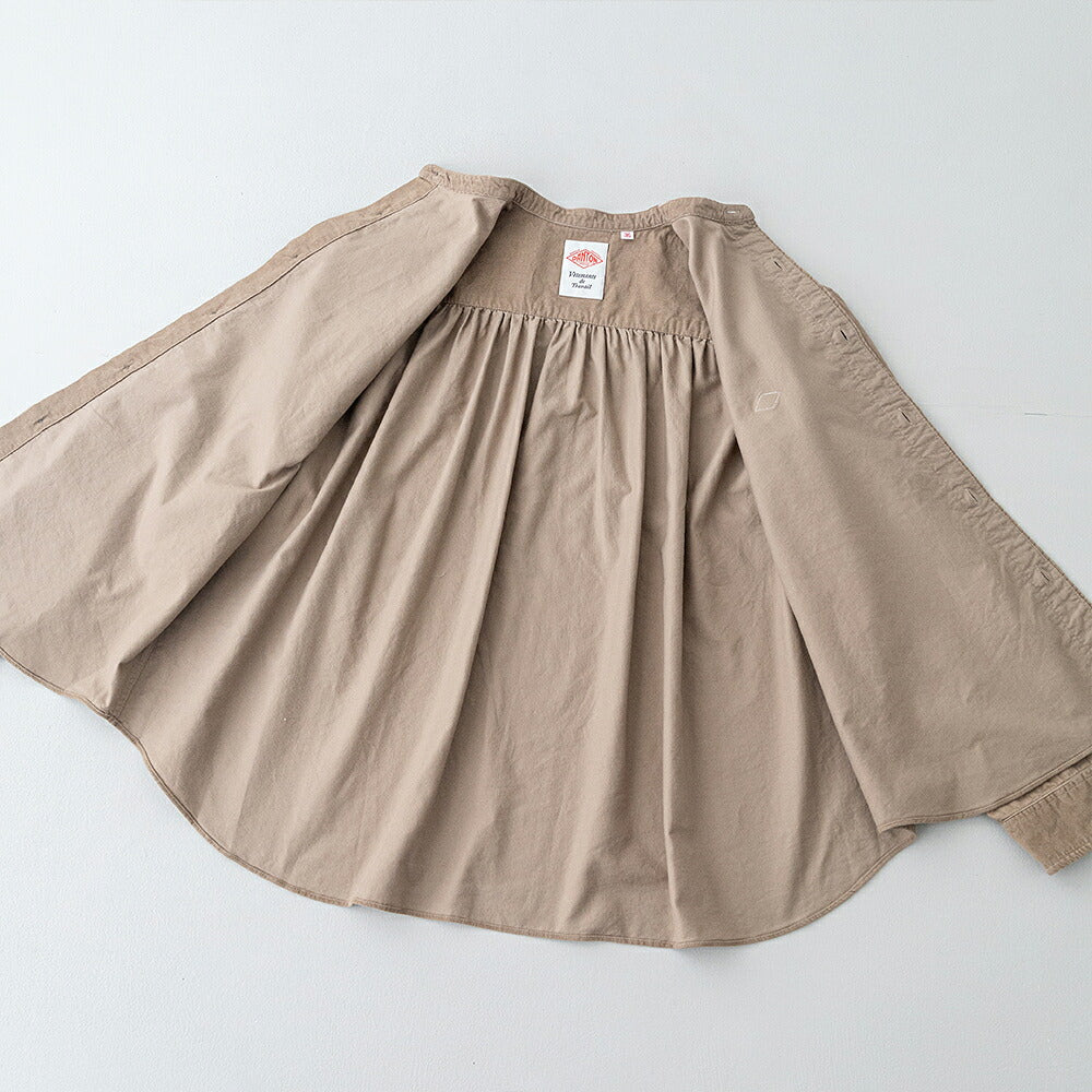 ダントン コーデュロイ バンドカラー長袖シャツ (DT-B0290 MCD) 21WALE CORDUROY BAND COLLAR SHIRT L/S DANTON(レディース)
