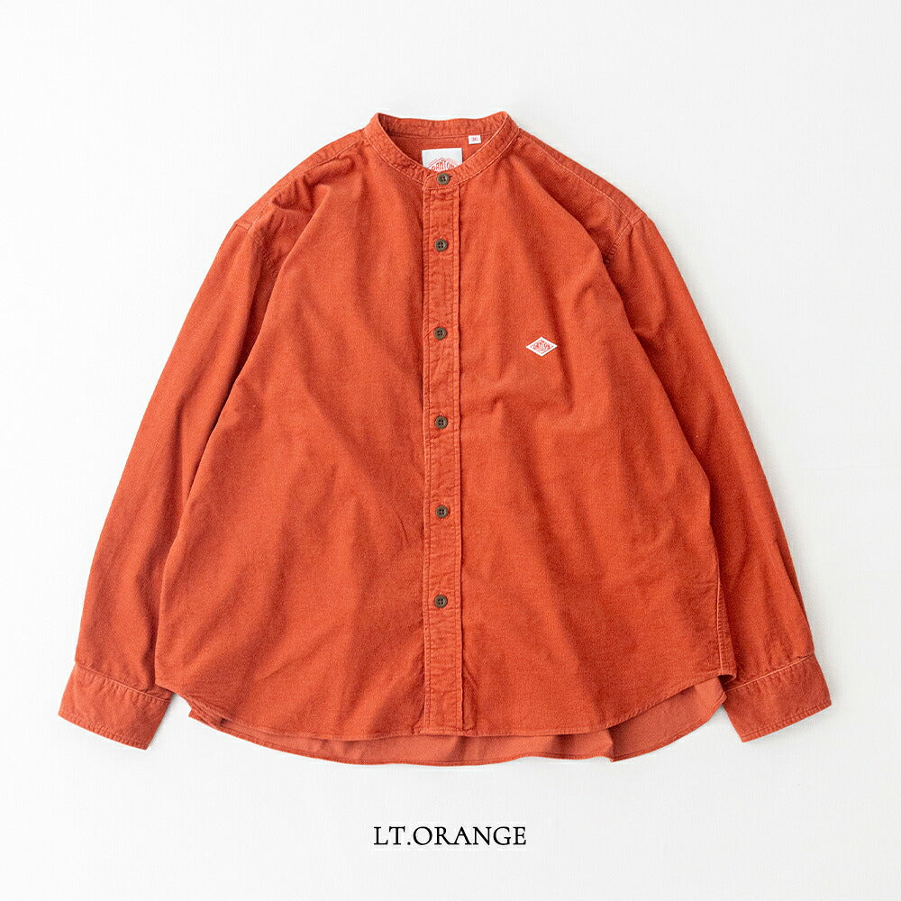 ダントン コーデュロイ バンドカラー長袖シャツ (DT-B0290 MCD) 21WALE CORDUROY BAND COLLAR SHIRT L/S DANTON(レディース)