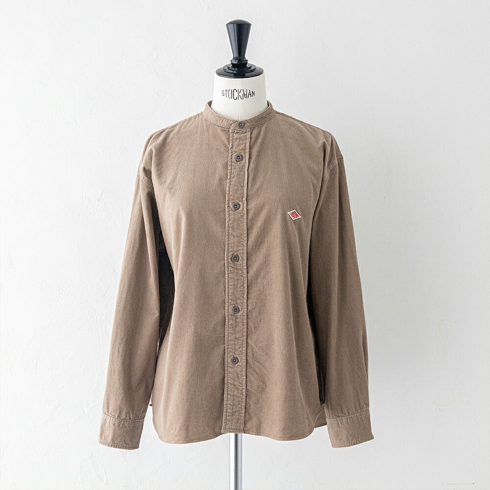 ダントン コーデュロイ バンドカラー長袖シャツ (DT-B0290 MCD) 21WALE CORDUROY BAND COLLAR SHIRT L/S DANTON(レディース)
