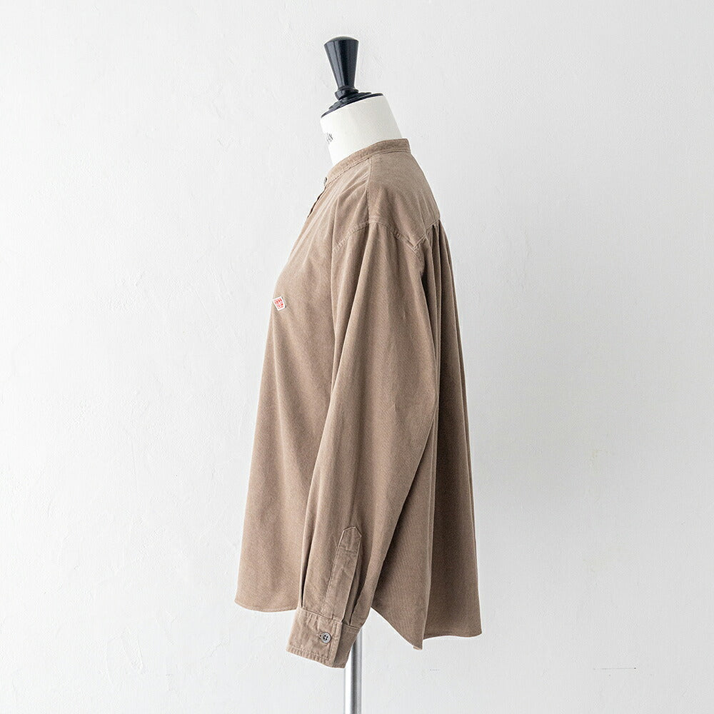 ダントン コーデュロイ バンドカラー長袖シャツ (DT-B0290 MCD) 21WALE CORDUROY BAND COLLAR SHIRT L/S DANTON(レディース)