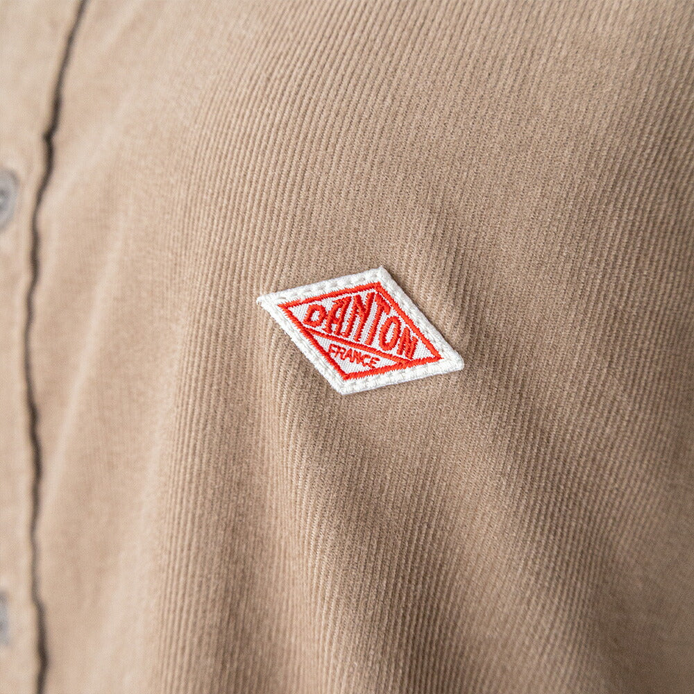 ダントン コーデュロイ バンドカラー長袖シャツ (DT-B0290 MCD) 21WALE CORDUROY BAND COLLAR SHIRT L/S DANTON(レディース)