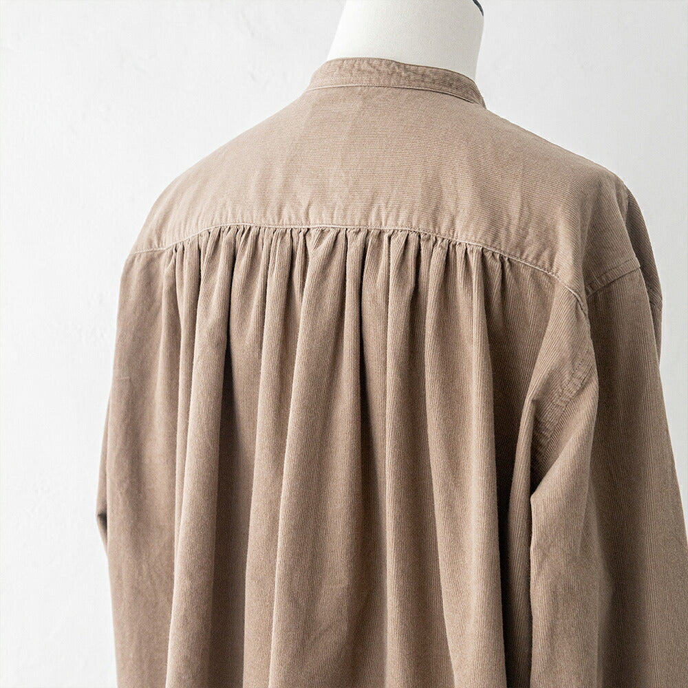 ダントン コーデュロイ バンドカラー長袖シャツ (DT-B0290 MCD) 21WALE CORDUROY BAND COLLAR SHIRT L/S DANTON(レディース)
