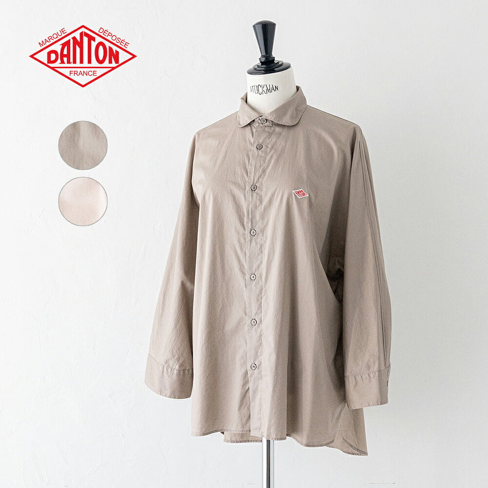 ダントン コットンツイル ドルマンスリーブチュニックシャツ長袖シャツ (DT-B0482 HCT) 80/- TWILL DOLMAN SLEEVE SHIRT DANTON(レディース)