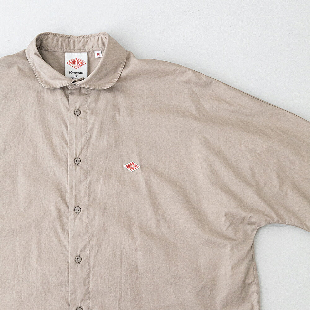 ダントン コットンツイル ドルマンスリーブチュニックシャツ長袖シャツ (DT-B0482 HCT) 80/- TWILL DOLMAN SLEEVE SHIRT DANTON(レディース)