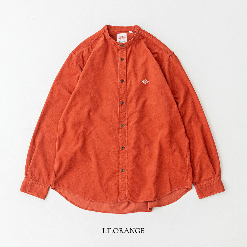 ダントン コーデュロイ バンドカラー長袖シャツ (DT-B0291 MCD) 21WALE CORDUROY BAND COLLAR SHIRT L/S DANTON(メンズ)