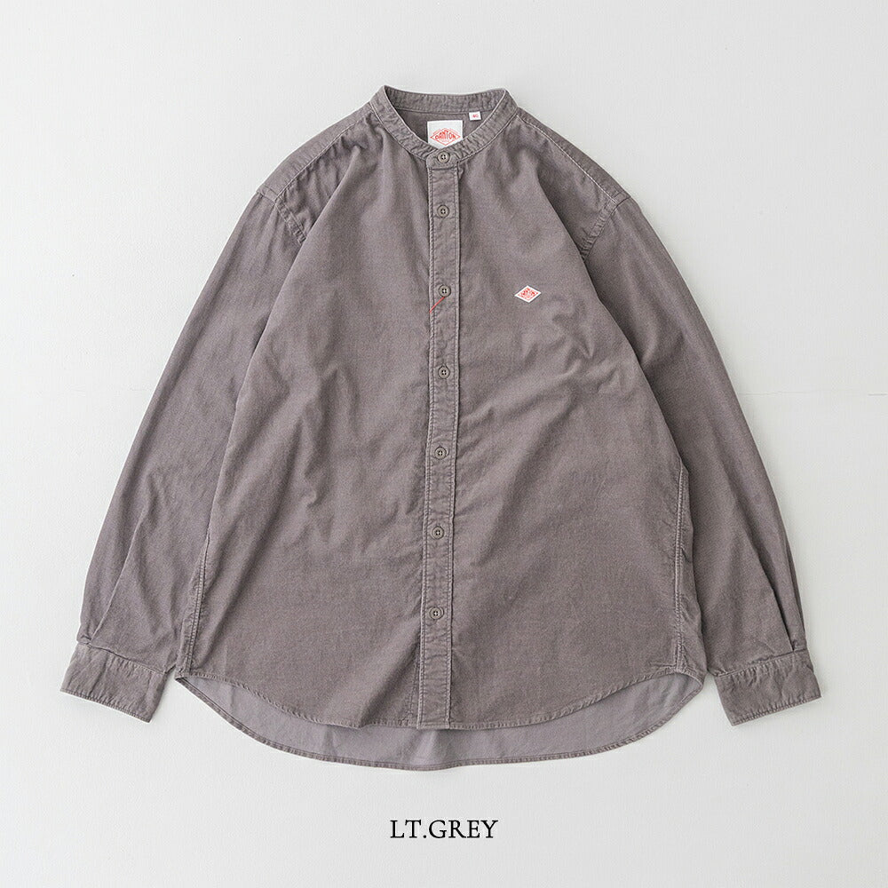ダントン コーデュロイ バンドカラー長袖シャツ (DT-B0291 MCD) 21WALE CORDUROY BAND COLLAR SHIRT L/S DANTON(メンズ)