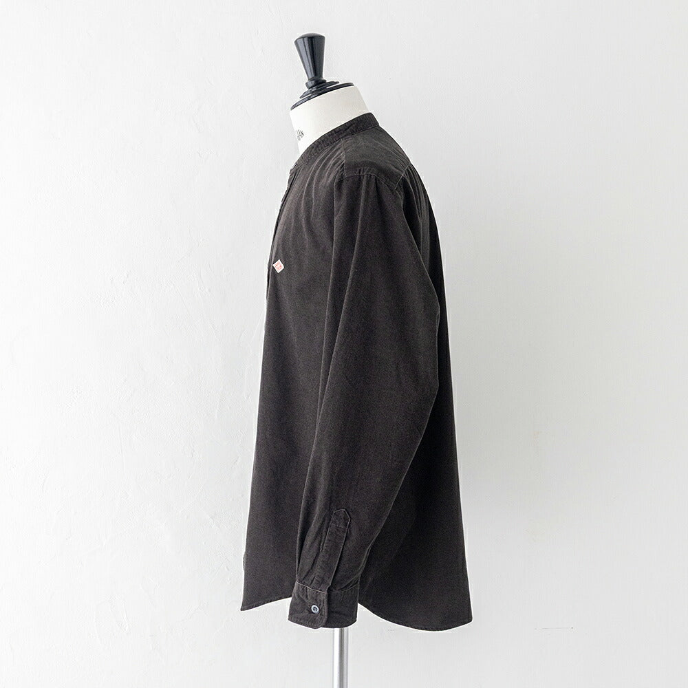 ダントン コーデュロイ バンドカラー長袖シャツ (DT-B0291 MCD) 21WALE CORDUROY BAND COLLAR SHIRT L/S DANTON(メンズ)