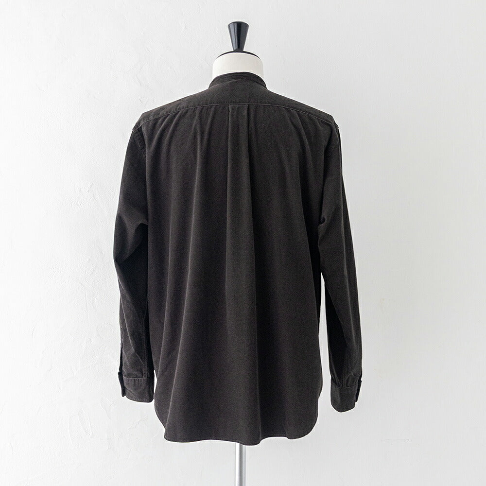 ダントン コーデュロイ バンドカラー長袖シャツ (DT-B0291 MCD) 21WALE CORDUROY BAND COLLAR SHIRT L/S DANTON(メンズ)