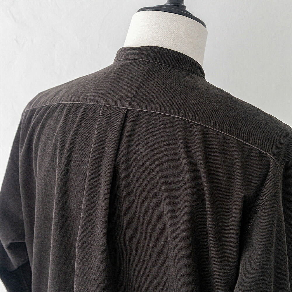 ダントン コーデュロイ バンドカラー長袖シャツ (DT-B0291 MCD) 21WALE CORDUROY BAND COLLAR SHIRT L/S DANTON(メンズ)