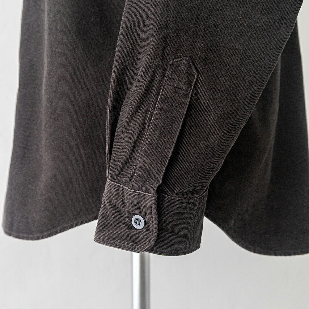 ダントン コーデュロイ バンドカラー長袖シャツ (DT-B0291 MCD) 21WALE CORDUROY BAND COLLAR SHIRT L/S DANTON(メンズ)