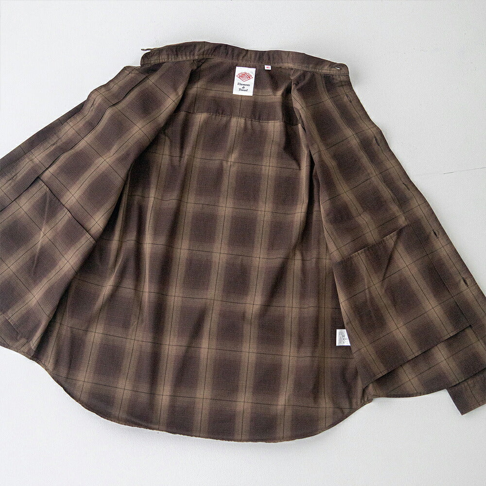 ダントン レギュラーカラー 長袖ワークシャツ (DT-B0398 TCV) TC VOILE POPLIN WORK SHIRT DANTON(メンズ)