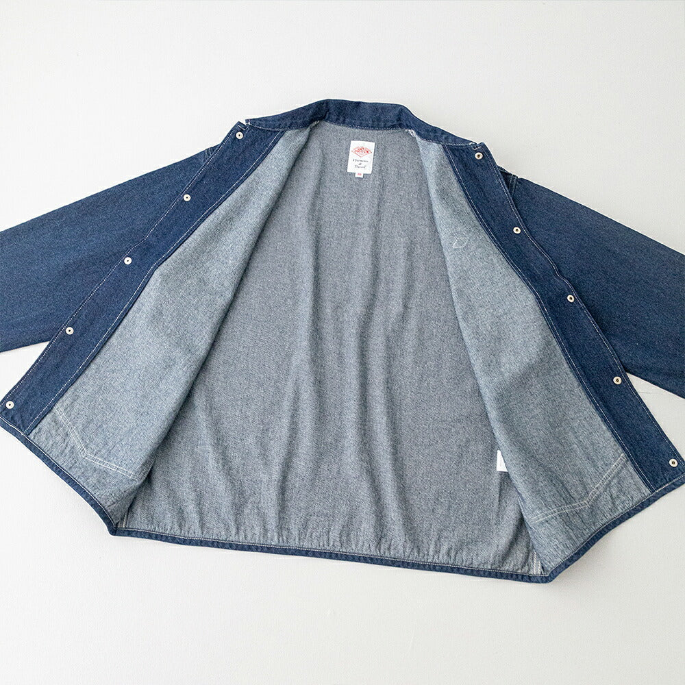 ダントン コットンデニム カバーオール (DT-B0400 SOU) 10OZ DENIM COVERALL SHIRT DANTON(メンズ)