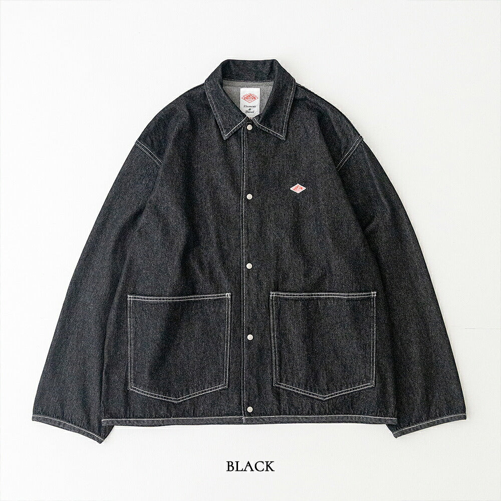 ダントン コットンデニム カバーオール (DT-B0400 SOU) 10OZ DENIM COVERALL SHIRT DANTON(メンズ)