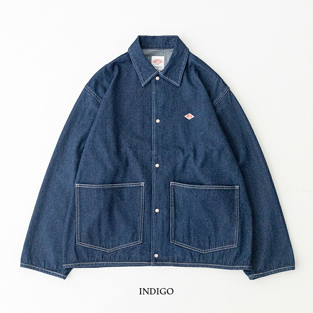 ダントン コットンデニム カバーオール (DT-B0400 SOU) 10OZ DENIM COVERALL SHIRT DANTON(メンズ)