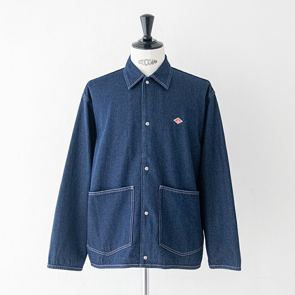 ダントン コットンデニム カバーオール (DT-B0400 SOU) 10OZ DENIM COVERALL SHIRT DANTON(メンズ)