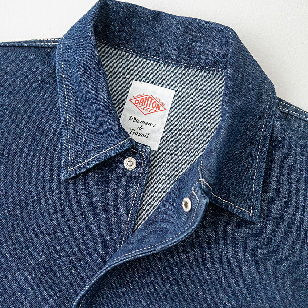 ダントン コットンデニム カバーオール (DT-B0400 SOU) 10OZ DENIM COVERALL SHIRT DANTON(メンズ)