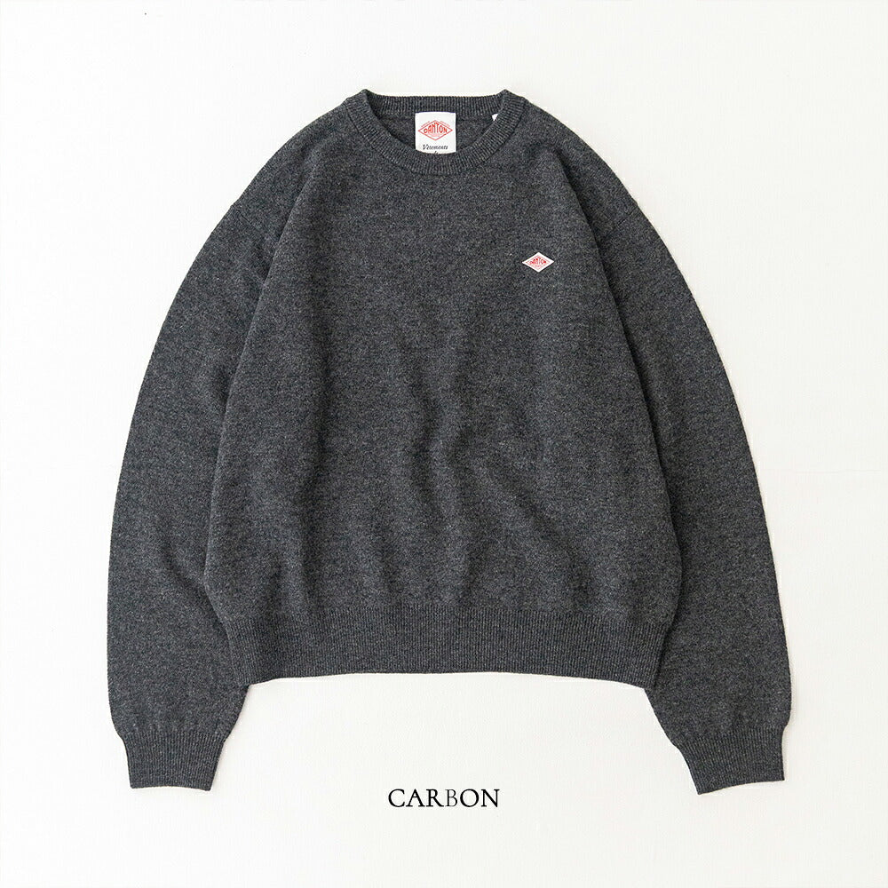 ダントン ラムウール クルーネックニットプルオーバー (DT-D0027 LMW) LAMBS WOOL CREW NECK P.O L/S DANTON(レディース)