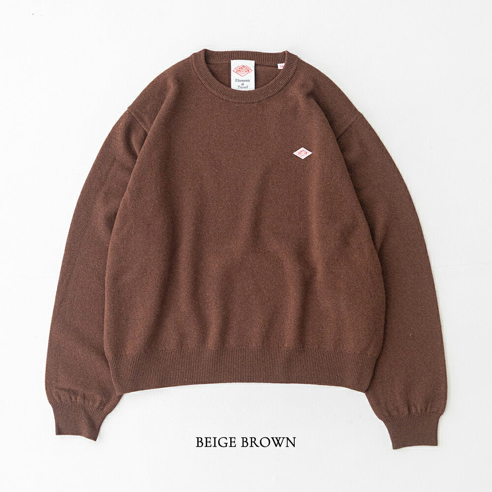 ダントン ラムウール クルーネックニットプルオーバー (DT-D0027 LMW) LAMBS WOOL CREW NECK P.O L/S DANTON(レディース)
