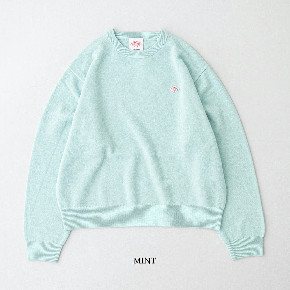 ダントン ラムウール クルーネックニットプルオーバー (DT-D0027 LMW) LAMBS WOOL CREW NECK P.O L/S DANTON(レディース)