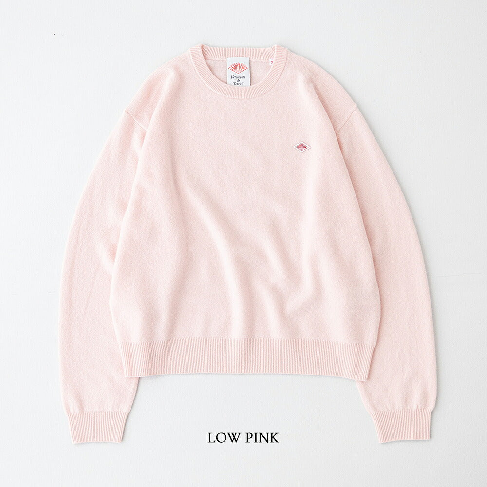 ダントン ラムウール クルーネックニットプルオーバー (DT-D0027 LMW) LAMBS WOOL CREW NECK P.O L/S DANTON(レディース)