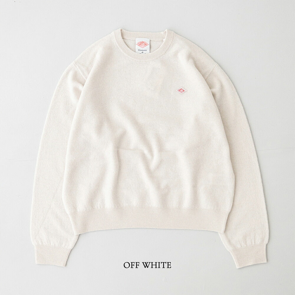 ダントン ラムウール クルーネックニットプルオーバー (DT-D0027 LMW) LAMBS WOOL CREW NECK P.O L/S DANTON(レディース)