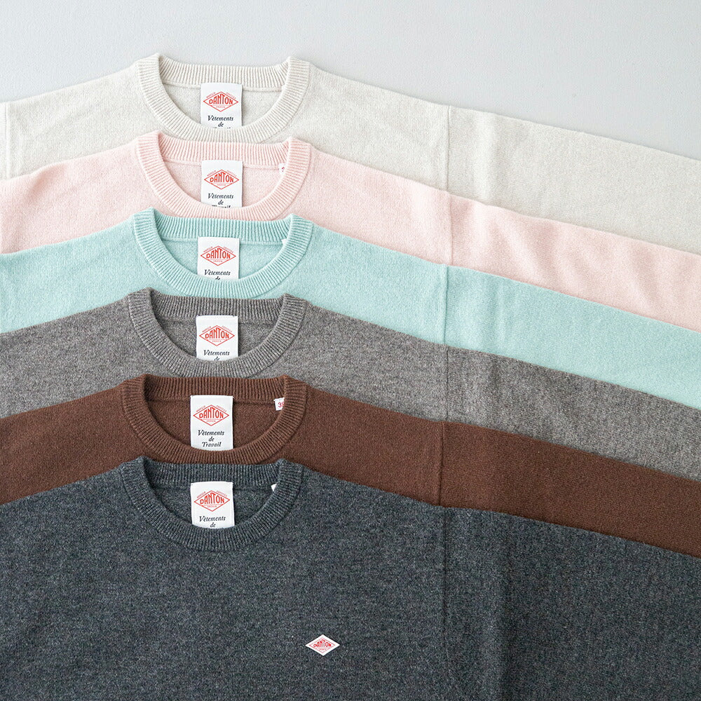 ダントン ラムウール クルーネックニットプルオーバー (DT-D0027 LMW) LAMBS WOOL CREW NECK P.O L/S DANTON(レディース)
