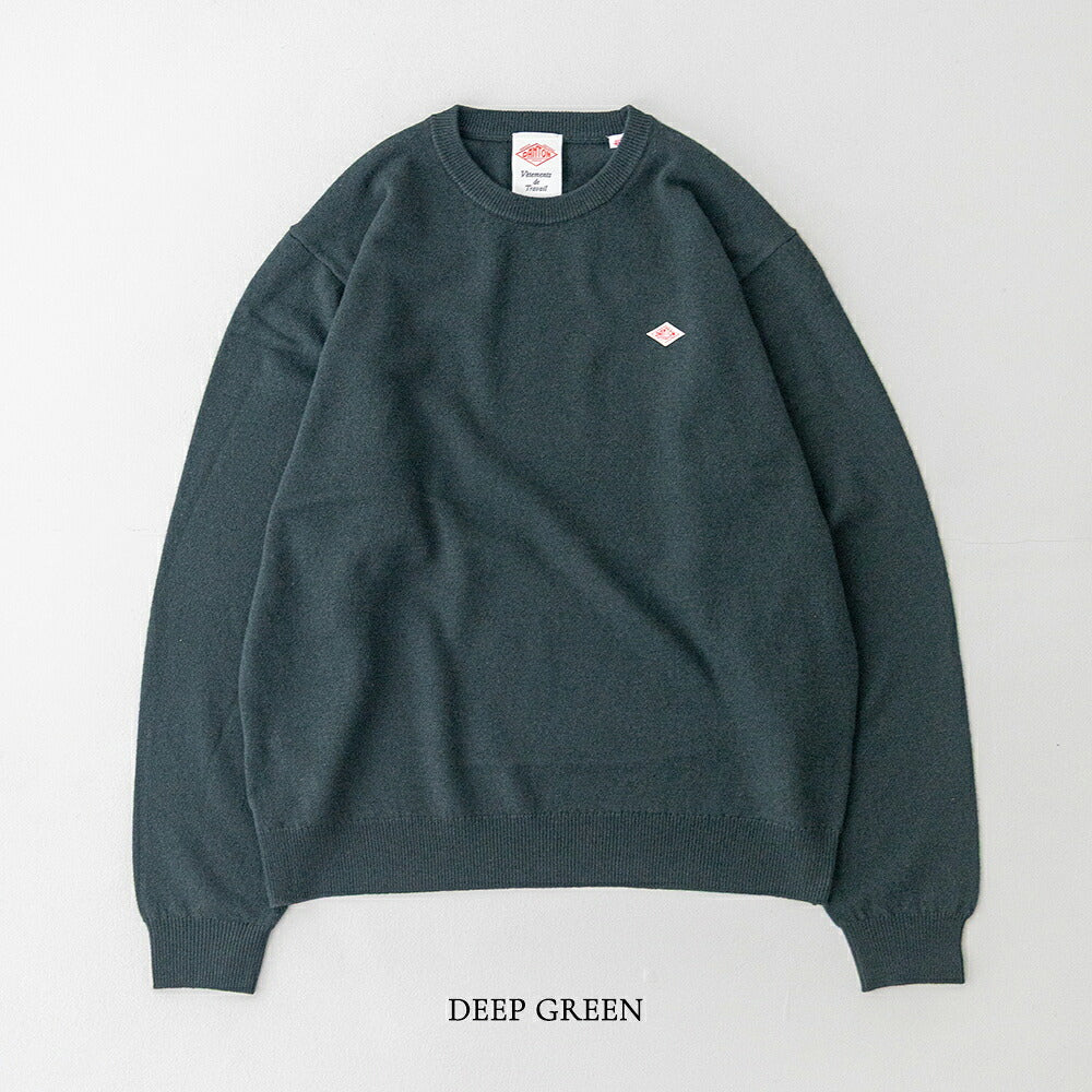 ダントン ラムウール クルーネックニットプルオーバー (DT-D0028 LMW) LAMBS WOOL CREW NECK P.O L/S DANTON(メンズ)