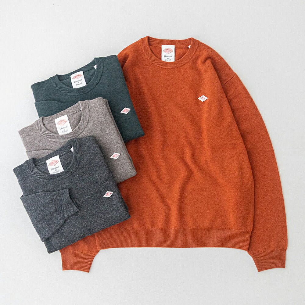 ダントン ラムウール クルーネックニットプルオーバー (DT-D0028 LMW) LAMBS WOOL CREW NECK P.O L/S DANTON(メンズ)