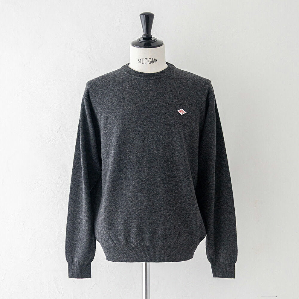 ダントン ラムウール クルーネックニットプルオーバー (DT-D0028 LMW) LAMBS WOOL CREW NECK P.O L/S DANTON(メンズ)