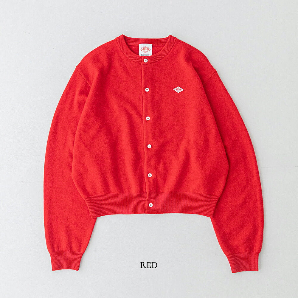 ダントン ラムウール クルーネックニットカーディガン (DT-D0031 LMW) LAMBS WOOL CREW NECK CARDIGAN DANTON(レディース)
