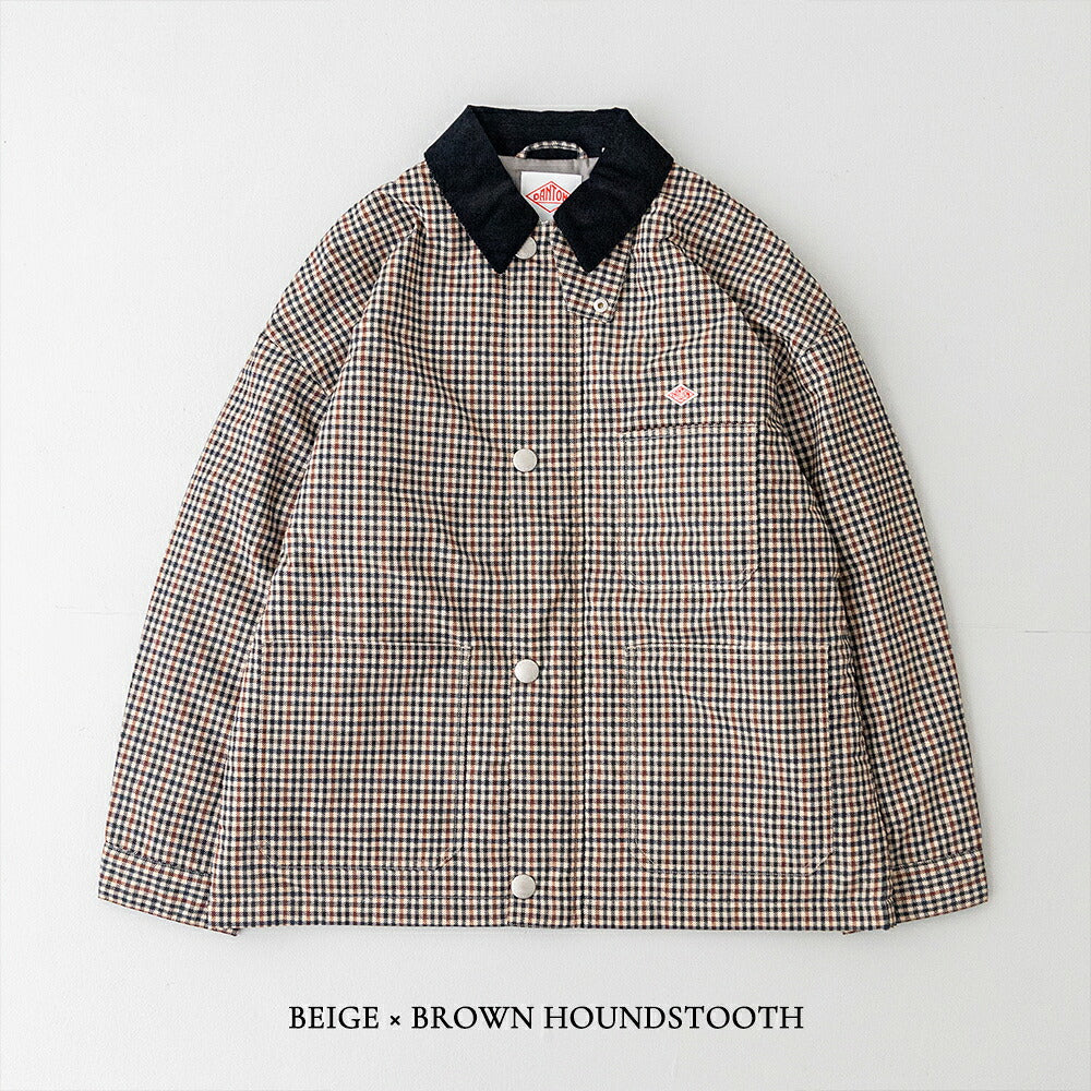 ダントン 中綿ナイロン カバーオールジャケット (DT-A0808 PNN) PRINTED NYLON TUSSAH COVERALL JACKET DANTON(レディース)