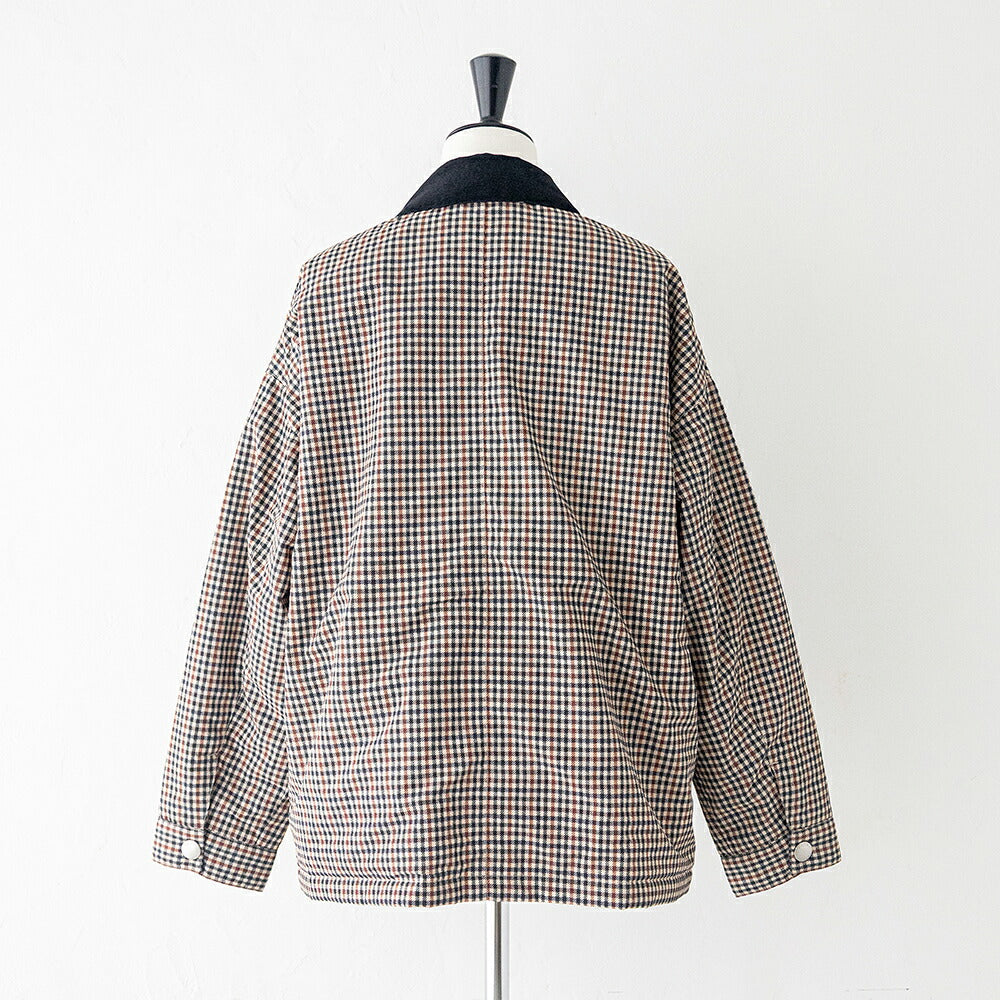 ダントン 中綿ナイロン カバーオールジャケット (DT-A0808 PNN) PRINTED NYLON TUSSAH COVERALL JACKET DANTON(レディース)