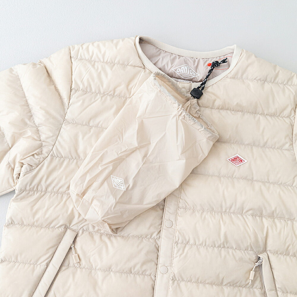 ダントン クルーネック インナーダウンジャケット (DT-A0001 RRT) NYLON TAFFETA INNER DOWN CREWNECK JACKET DANTON(レディース)